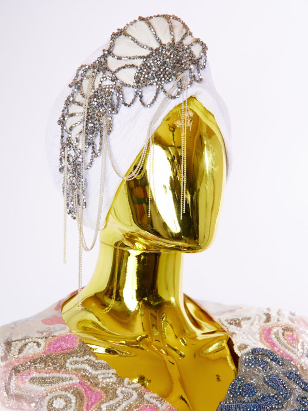 LUXE METALLIC EMBELLISHED TURBAN