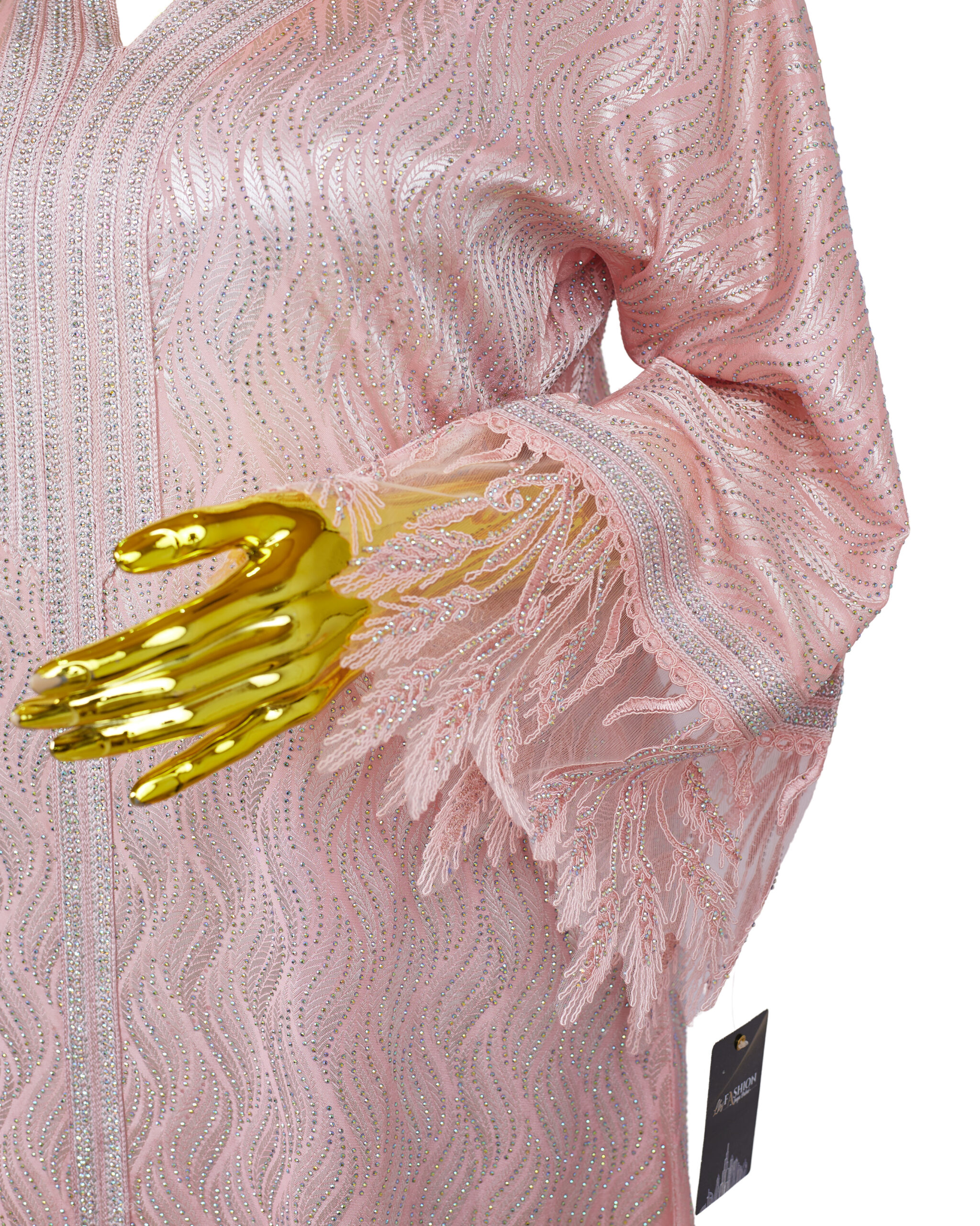 LUXE LACEY SLEEVE HANDWORK ABAYA - Image 3