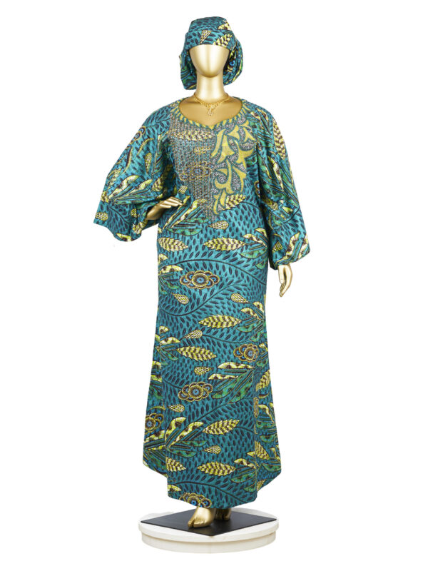 LUXE CUSTOM ANKARA HANDWORK EMBELLISHED ABAYA