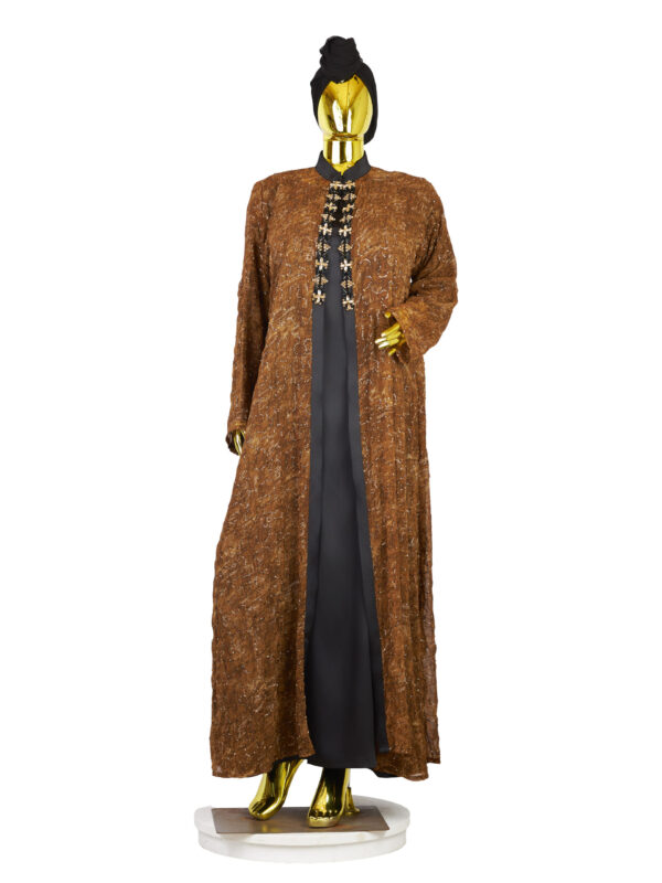 LUXE HANDWORK EMBELLISHED CAPE KAFTAN