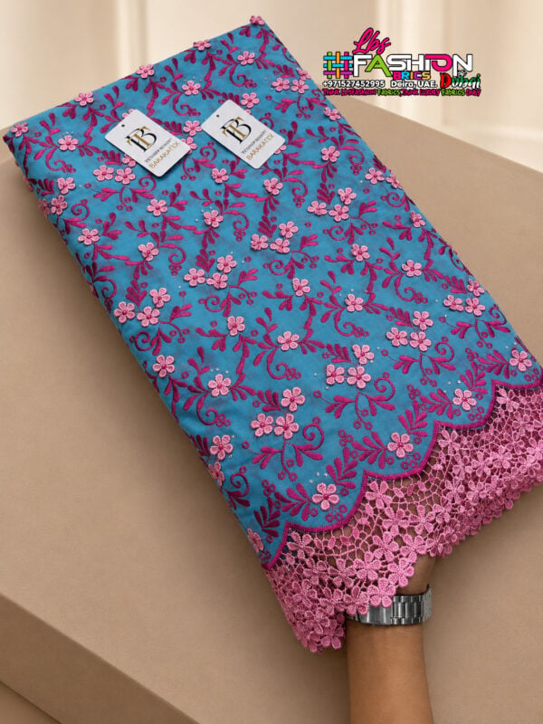 SWISS APPLIQUE LACE COTTON FABRIC