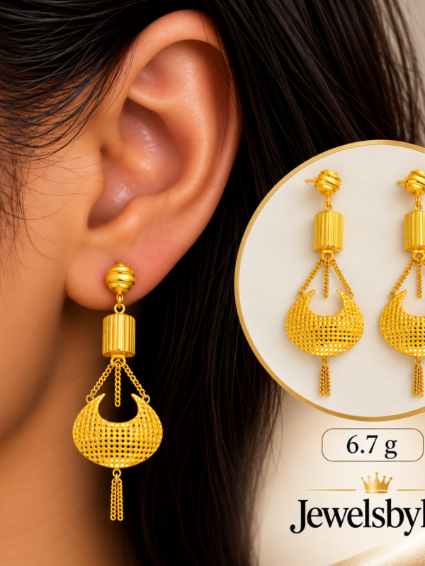 21K GOLD EARRINGS 6.7g