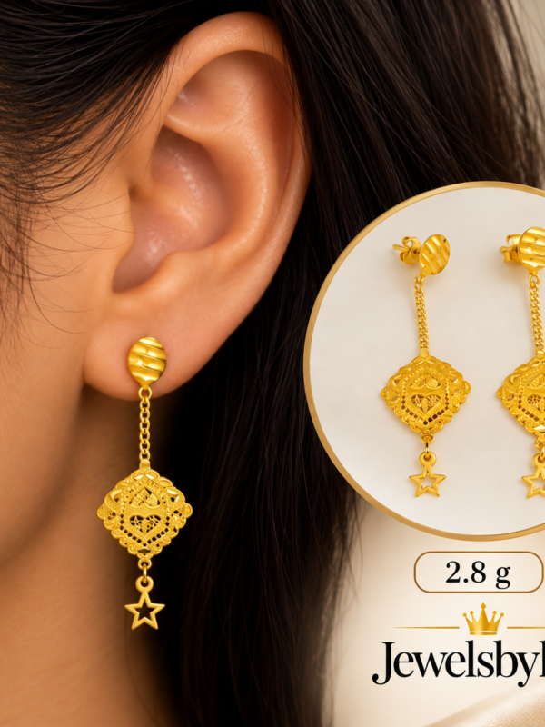 21K GOLD EARRINGS 2.8g