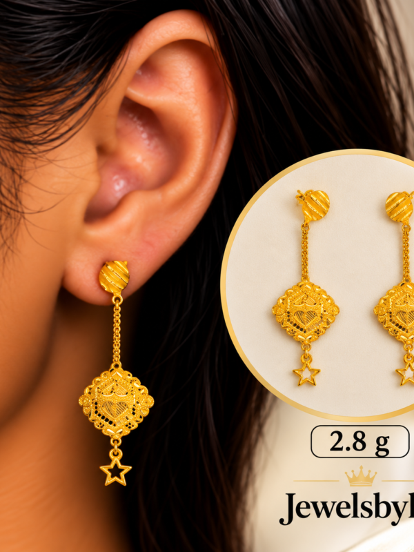 21K GOLD EARRINGS 2.8g