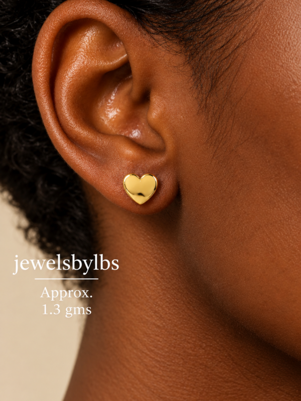 21K HEART GOLD EARRINGS