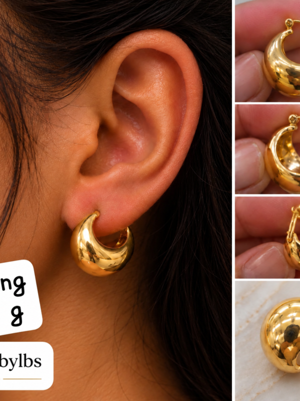 18K GOLD EARRINGS 3.4g