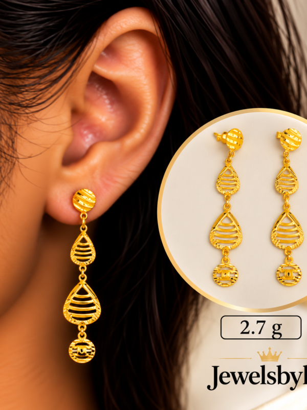 21K GOLD EARRINGS 2.7g