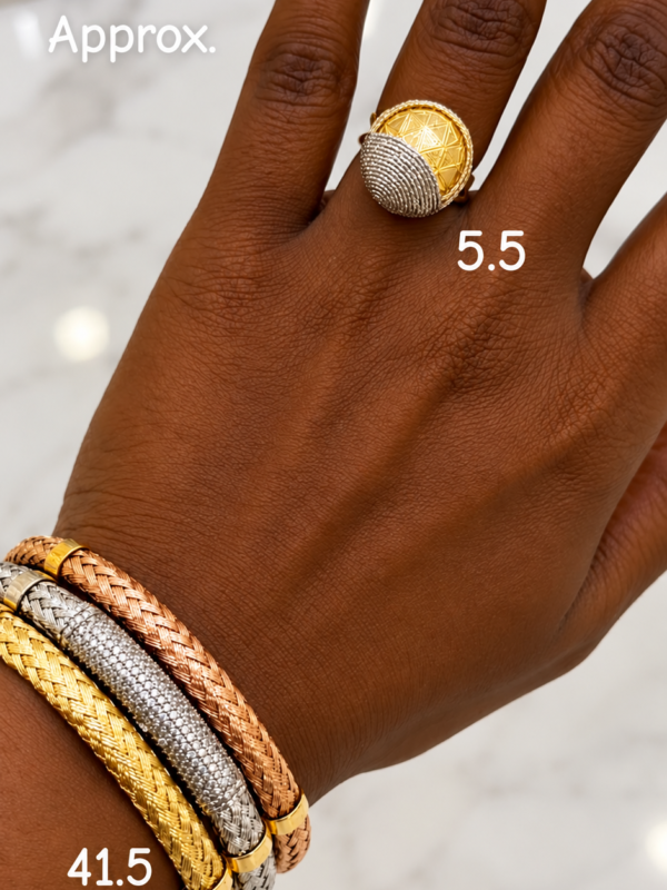18K GOLD BRACELET 41.5g AND RING 5.5g