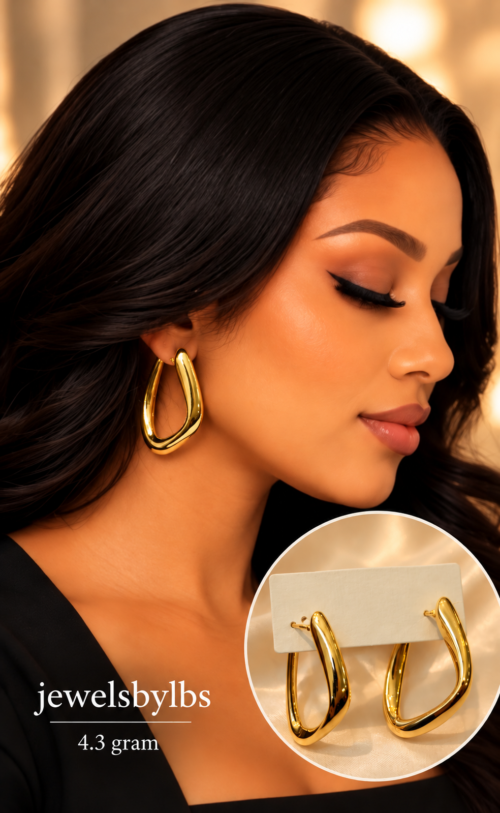 18K GOLD EARRINGS 4.3g
