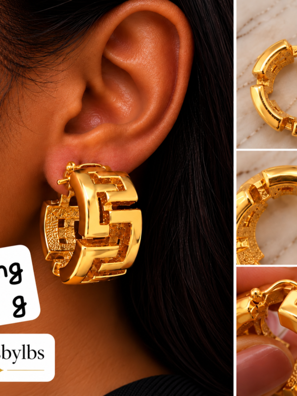 18K GOLD EARRINGS 18g
