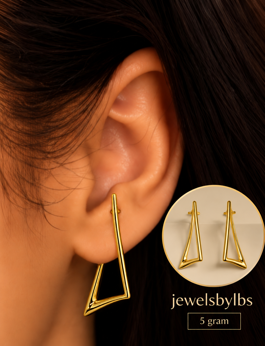 18k GOLD EARRINGS 5g