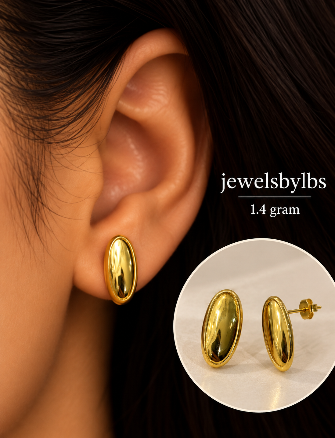 18K GOLD EARRINGS 1.4g