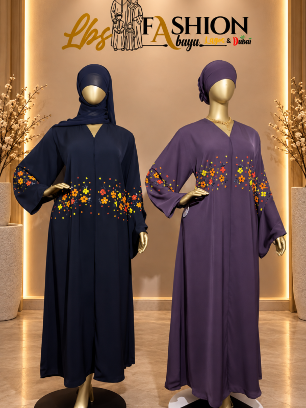 LUXE ROYALE ARABIC COLOR POP HANDWORK ABAYA 041