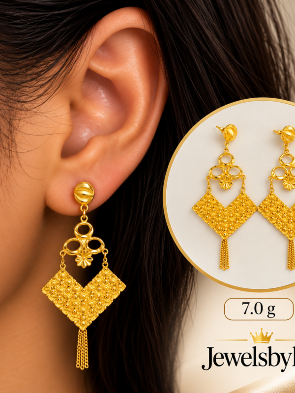 21K GOLD EARRINGS 7.0g