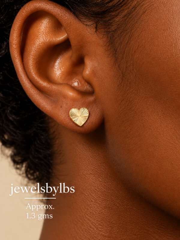 21K HEART GOLD EARRINGS